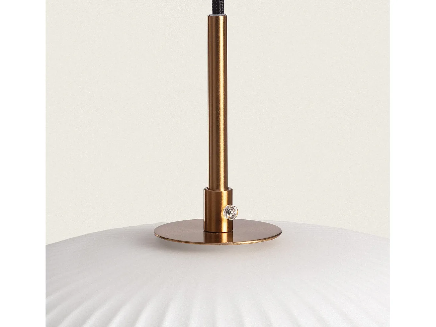 Ledkia Lámpara Colgante Metal y Cristal Beca Oblade Bronce