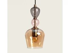 Ledkia Lámpara Colgante Metal y Cristal Cailin Multicolor Discount