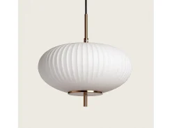 Ledkia Lámpara Suspendida-Lámpara Colgante Metal y Cristal Beca Oblade Negro