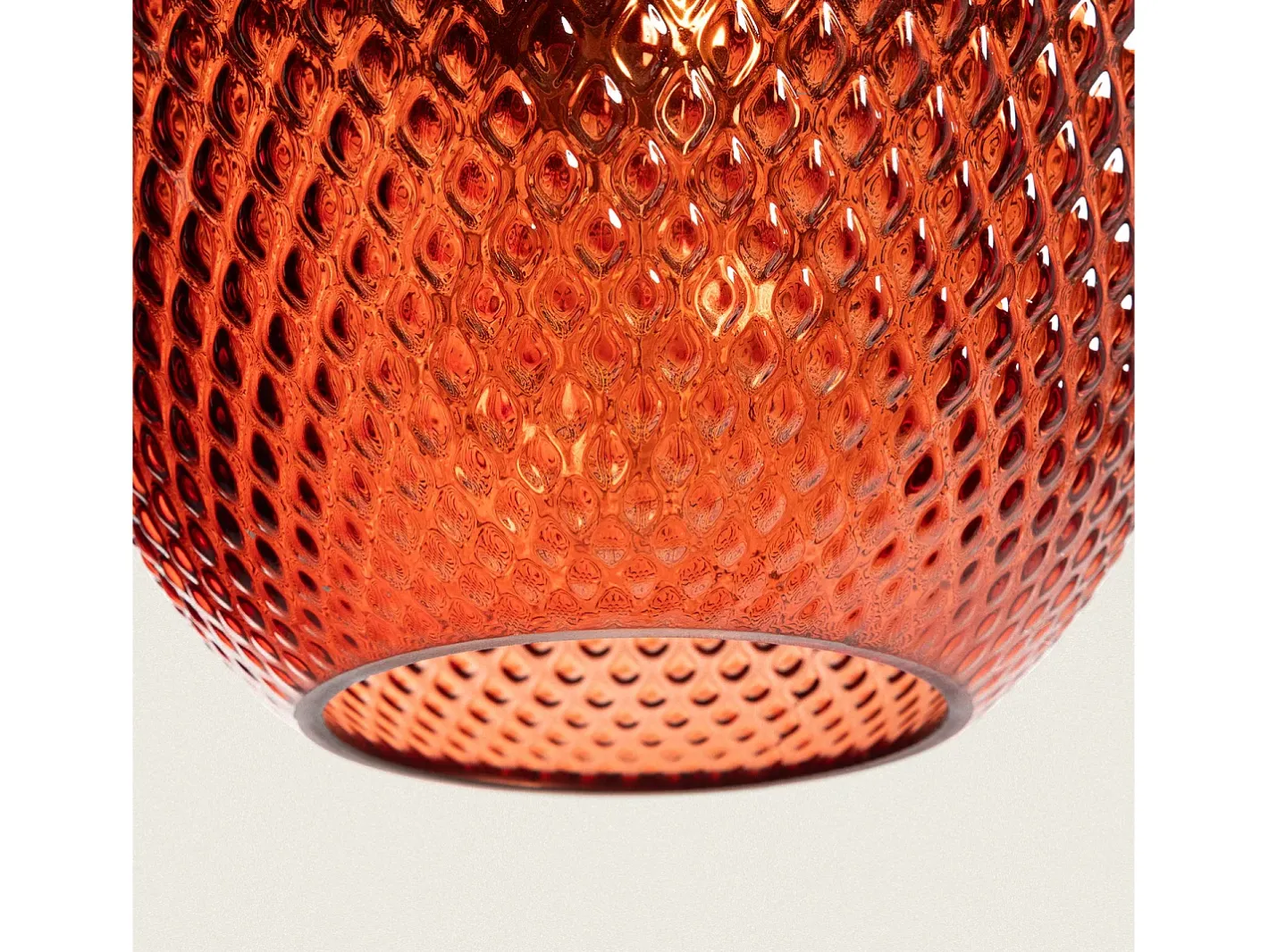 Ledkia Lámpara Suspendida-Lámpara Colgante Metal y Cristal Red Stiklu Rojo