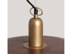 Ledkia Lámpara Colgante Metal y Madera Alika ILUZZIA Dorado