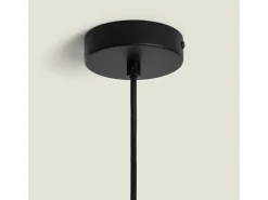 Ledkia Lámpara Suspendida-Lámpara Colgante Metal y Madera Wawak Negro Multicolor