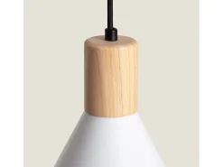 Sale Ledkia Lámpara Colgante Metal y Madera Arbat Blanco Multicolor
