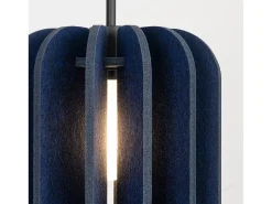 Sollux Lighting Lámpara colgante Mula moderno de fieltro/acero - 1 fuentes luminosas - L.27 x A.165 cm - marino/negro Azul Best