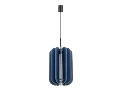 Sollux Lighting Lámpara colgante Mula moderno de fieltro/acero - 1 fuentes luminosas - L.27 x A.165 cm - marino/negro Azul Best