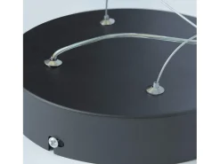 NETTLIFE Lámpara Suspendida-Lámpara colgante Vintage Negra de 5 luces, altura ajustable, casquillo E27, 62 W, ​​estilo industrial retro. Negro