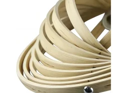 NETTLIFE Lámpara colgante de madera blanca, lámpara colgante vintage E27, estilo rústico Blanco Best