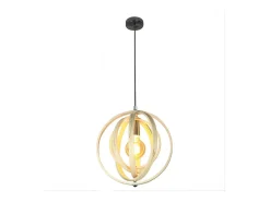 NETTLIFE Lámpara colgante de madera blanca, lámpara colgante vintage E27, estilo rústico Blanco Best