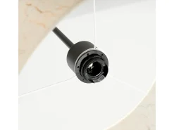 Sollux Lighting Lámpara Suspendida-Lámpara colgante Nevia minimalista de CLORURO DE POLIVINILO - 1 fuentes luminosas - L.40 x A.137 cm - mármol /negro Beige