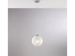 Lámpara colgante Olaf de hierro cromado, 1 luz, esfera dm.20, 130 Ø20, BL294-S1-CR Plateado Clearance