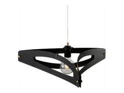 Sale Lámpara colgante Onyx con difusor cortado a láser en acabados hierro lacado y latón bruñido con cable eléctrico orientable 1 luz 120 Ø51 Negro