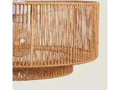 Ledkia Lámpara Suspendida-Lámpara Colgante Papel Trenzado Dicenta Ø500 mm Natural Multicolor
