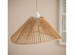 Ledkia Lámpara Colgante Papel Trenzado Mikah Ø450 Marrón Marru00f3n New