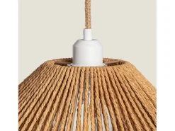 Ledkia Lámpara Colgante Papel Trenzado Mikah Ø450 Marrón Marru00f3n New