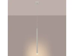 Sollux Lighting Lámpara Suspendida-Lámpara Colgante Pastelo Moderno De Acero - 1 Fuentes Luminosas - L.8 X A.114 Cm - Beige