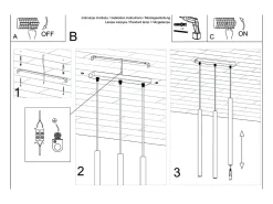 Clearance Sollux Lighting Lámpara Colgante Pastelo Moderno De Acero - 3 Fuentes Luminosas - L.30 X A.94 Cm - Oliva Verde