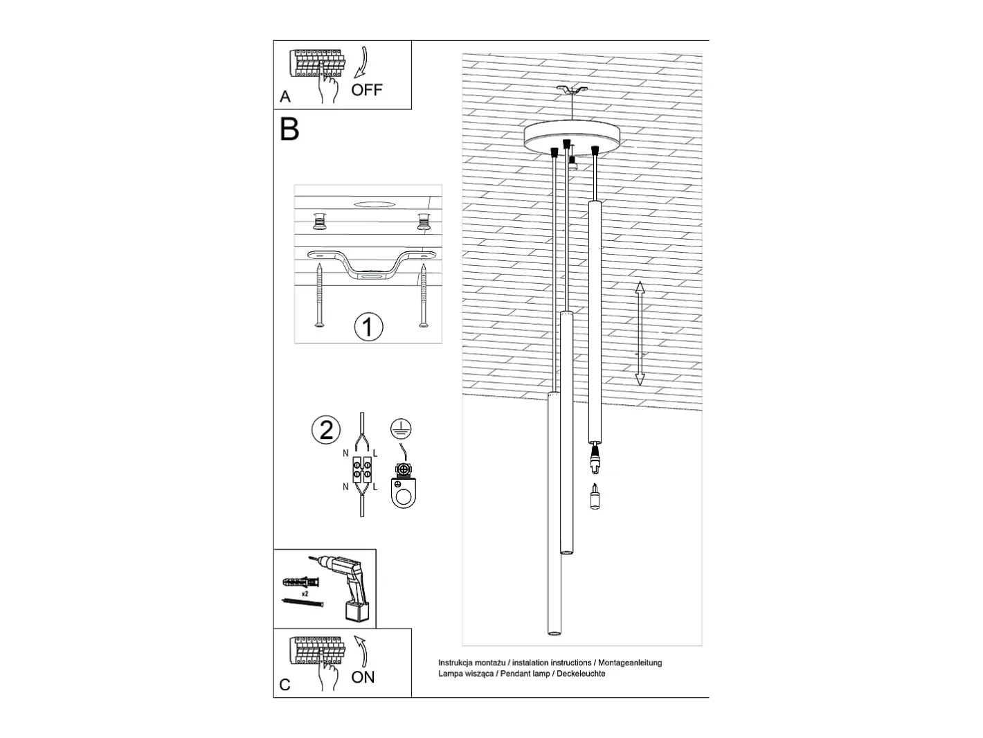 Sollux Lighting Lámpara Suspendida-Lámpara Colgante Pastelo Moderno De Acero - 3 Fuentes Luminosas - L.19,5 X A.104 Cm - Oliva Verde