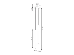 Sollux Lighting Lámpara Colgante Pastelo Moderno De Acero - 2 Fuentes Luminosas - L.15 X A.104 Cm - Oliva Verde New