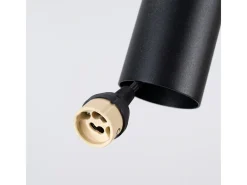 Sollux Lighting Lámpara Suspendida-Lámpara colgante Pelta moderno de fieltro/acero - 1 fuentes luminosas - L.30 x A.126 cm - marino/negro Azul