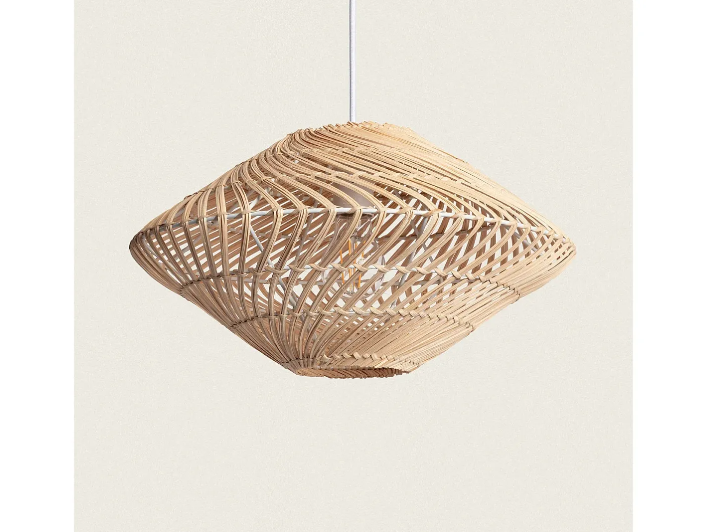 Ledkia Lámpara Colgante Ratán Towamba Natural Multicolor Online