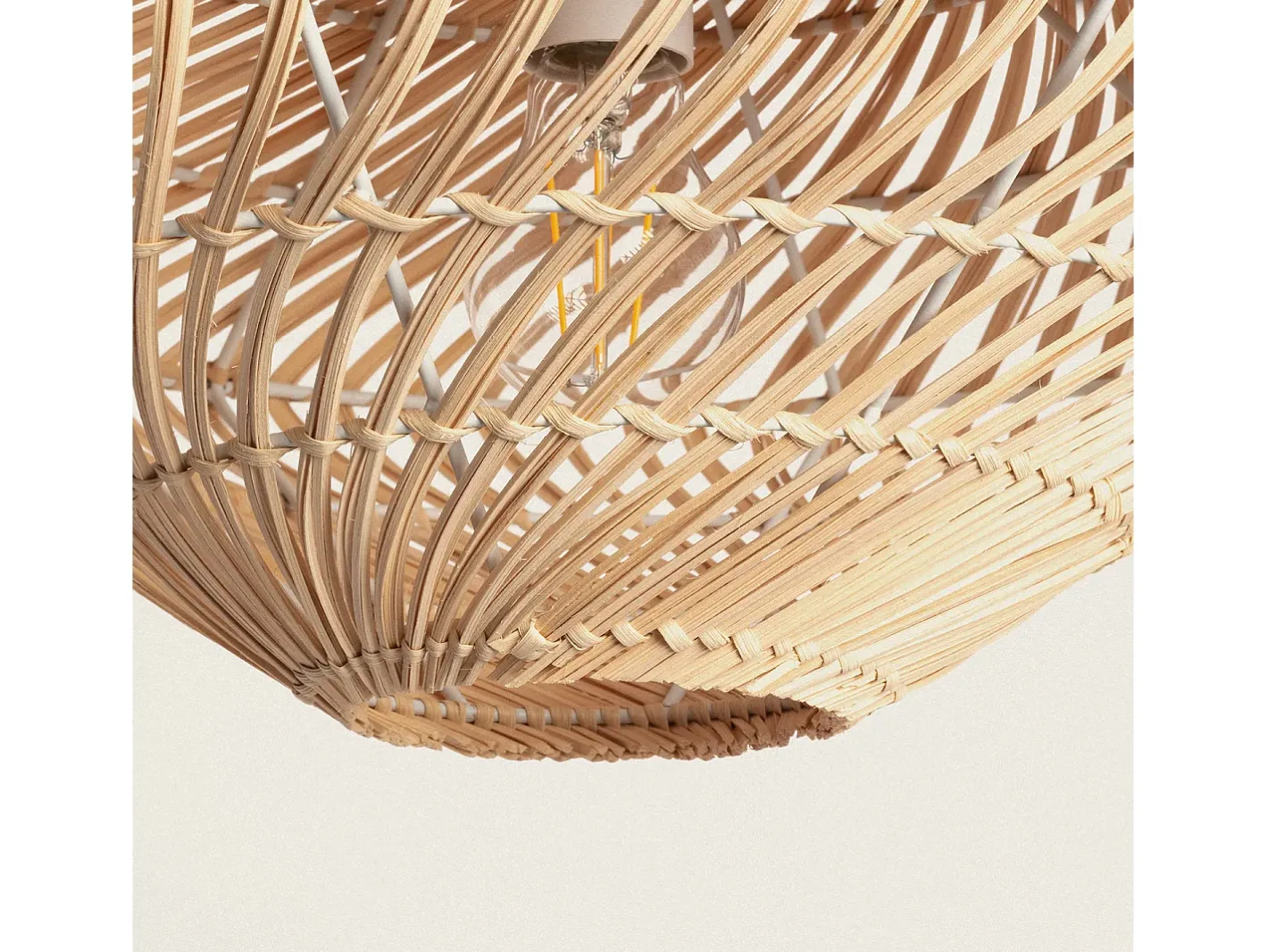 Ledkia Lámpara Colgante Ratán Towamba Natural Multicolor Online