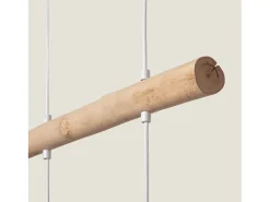 Ledkia Lámpara Suspendida-Lámpara Colgante Ratán y Madera Linfen Natural Multicolor