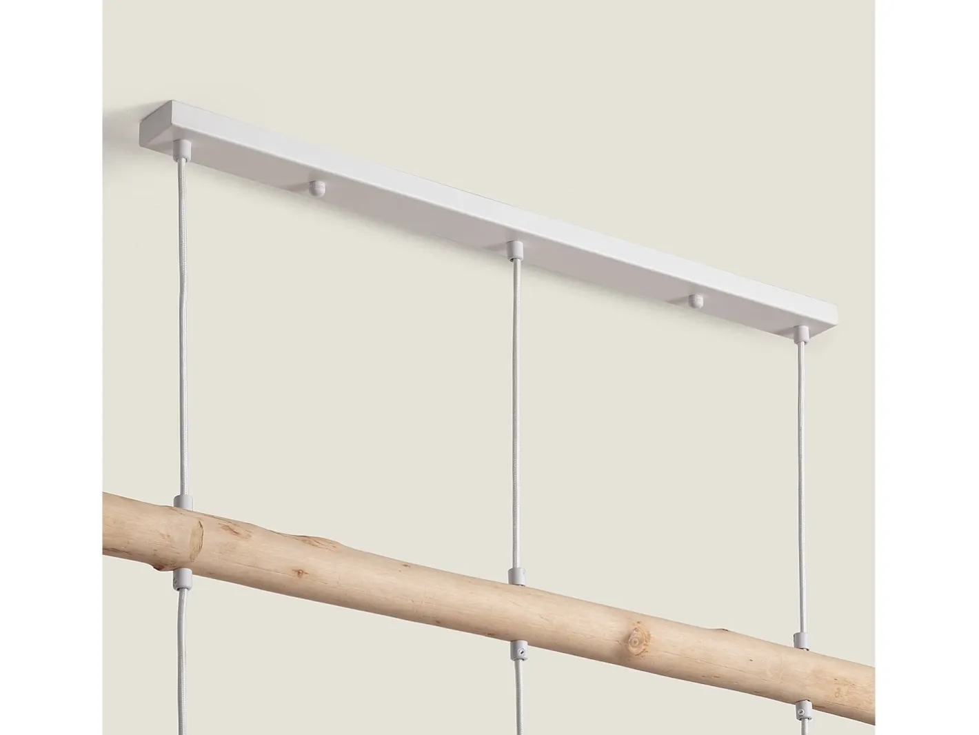 Ledkia Lámpara Suspendida-Lámpara Colgante Ratán y Madera Linfen Natural Multicolor
