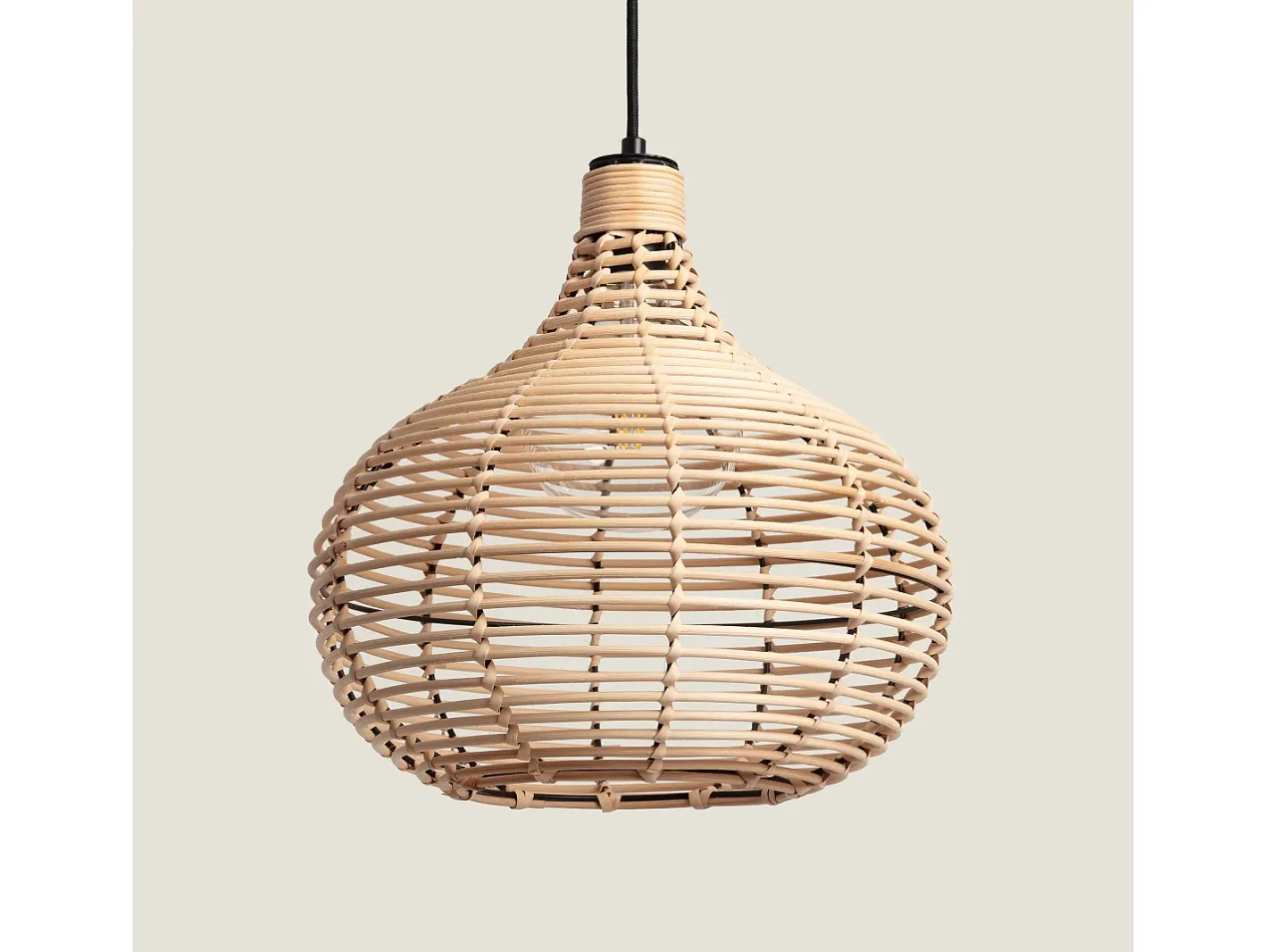 Ledkia Lámpara Colgante Ratán Yantai Natural Multicolor Best