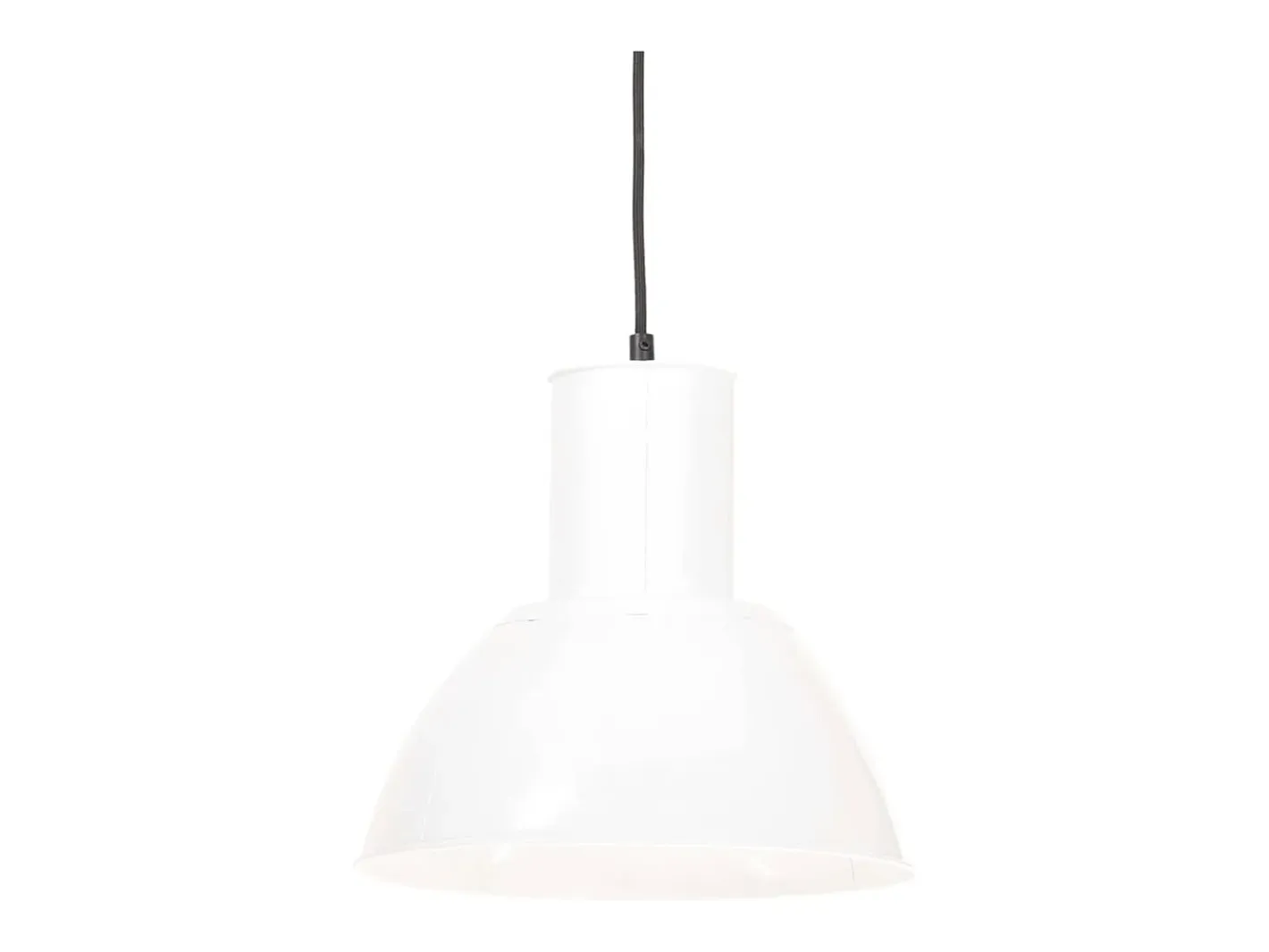 Lámpara colgante redonda 25 W blanca 28,5 cm E27 ES550687 Blanco New