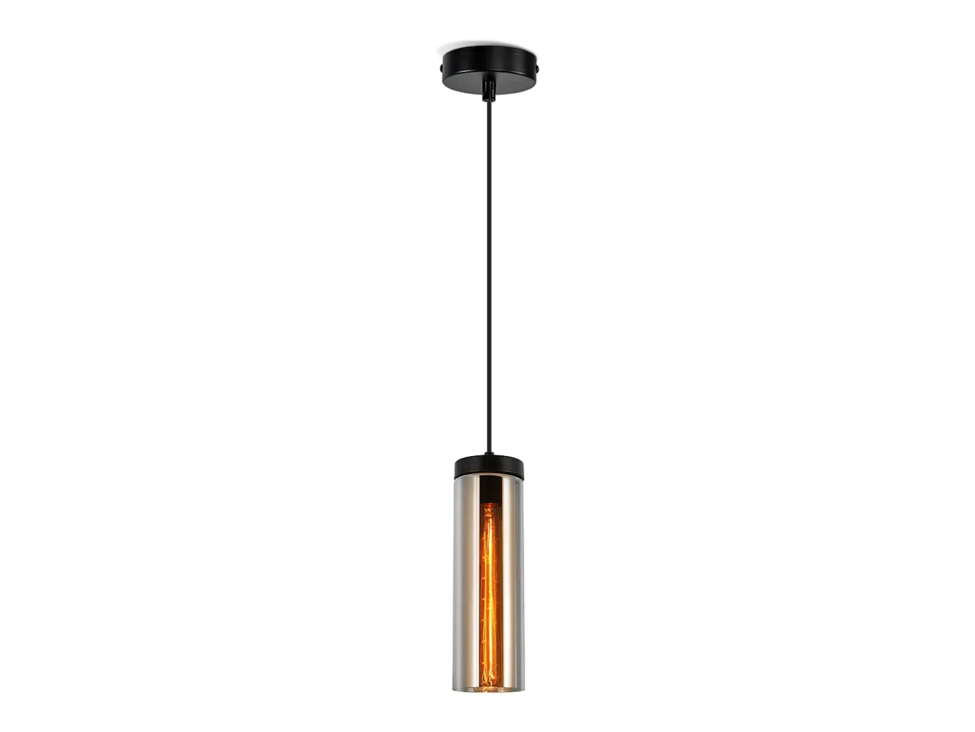 Discount NETTLIFE Lámpara colgante retro para mesa de comedor de vidrio mate, 1 llama, E27 Negro