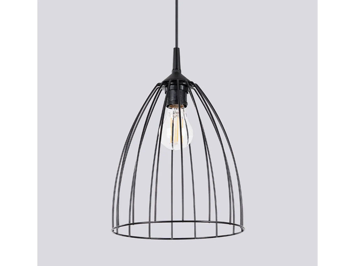 Hot Sollux Lighting Lámpara Colgante Ritz Moderno De Acero - 1 Fuentes Luminosas - L.23 X A.92 Cm - Negro