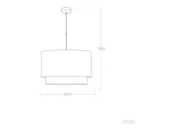 Ledkia Lámpara Suspendida-Lámpara Colgante Tela Bello Duo Reflejo Multicolor