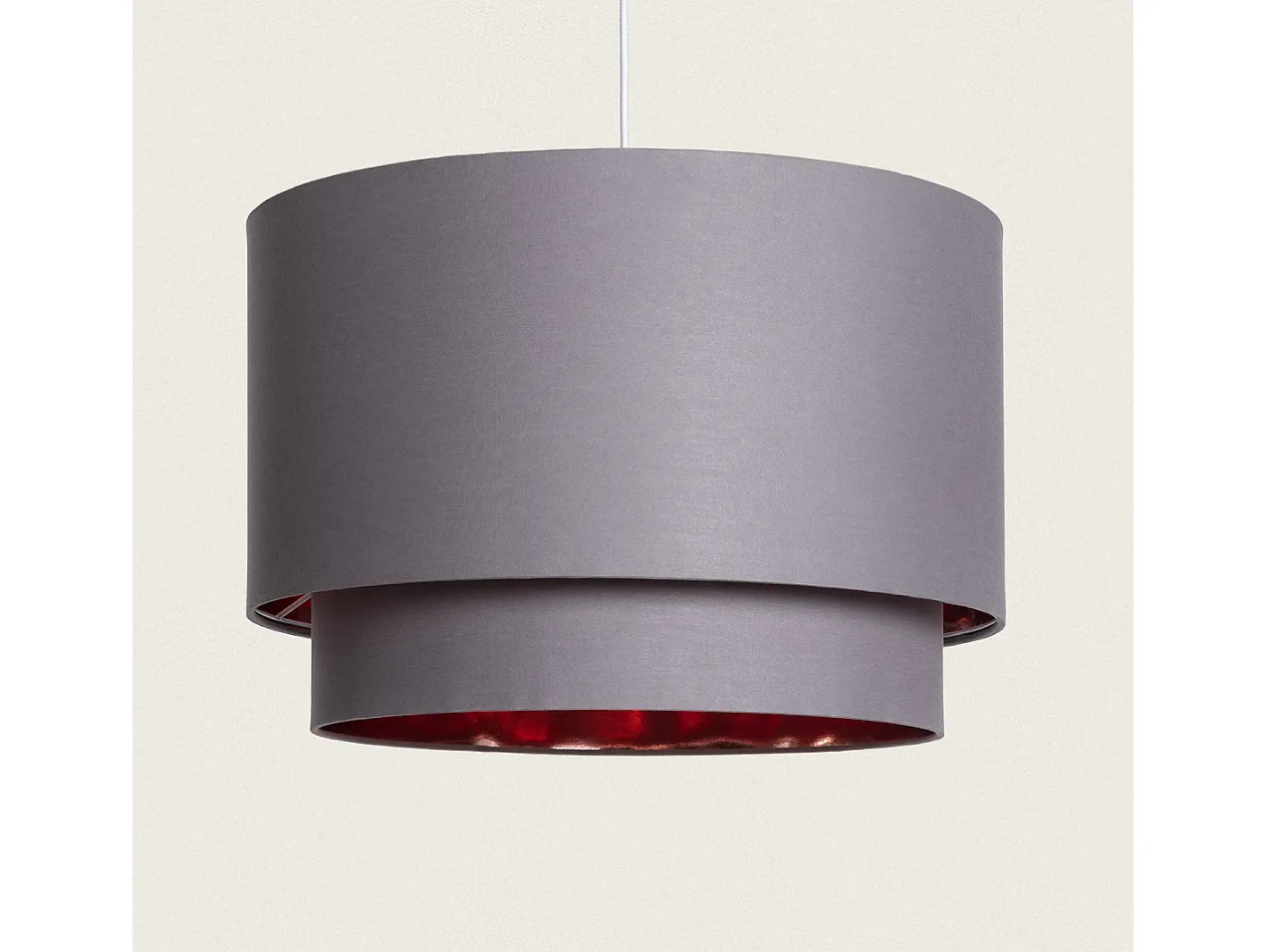 Ledkia Lámpara Suspendida-Lámpara Colgante Tela Bello Duo Reflejo Multicolor