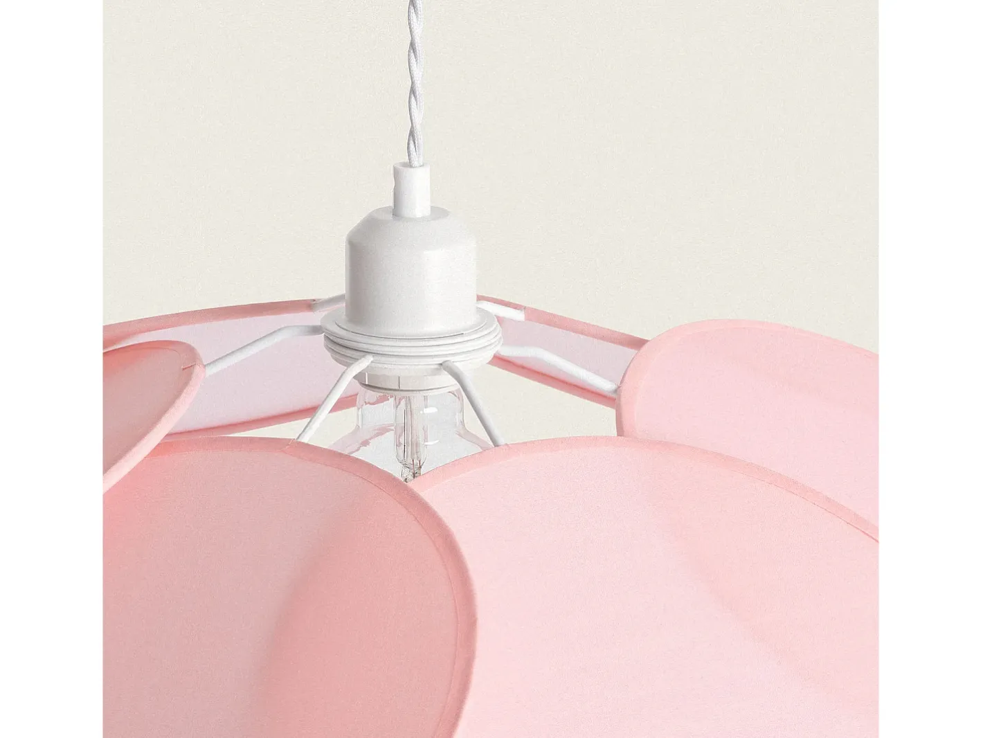 Ledkia Lámpara Suspendida-Lámpara Colgante Tela Kabuki Rosa Multicolor