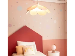 Ledkia Lámpara Suspendida-Lámpara Colgante Tela Kabuki Rosa Multicolor