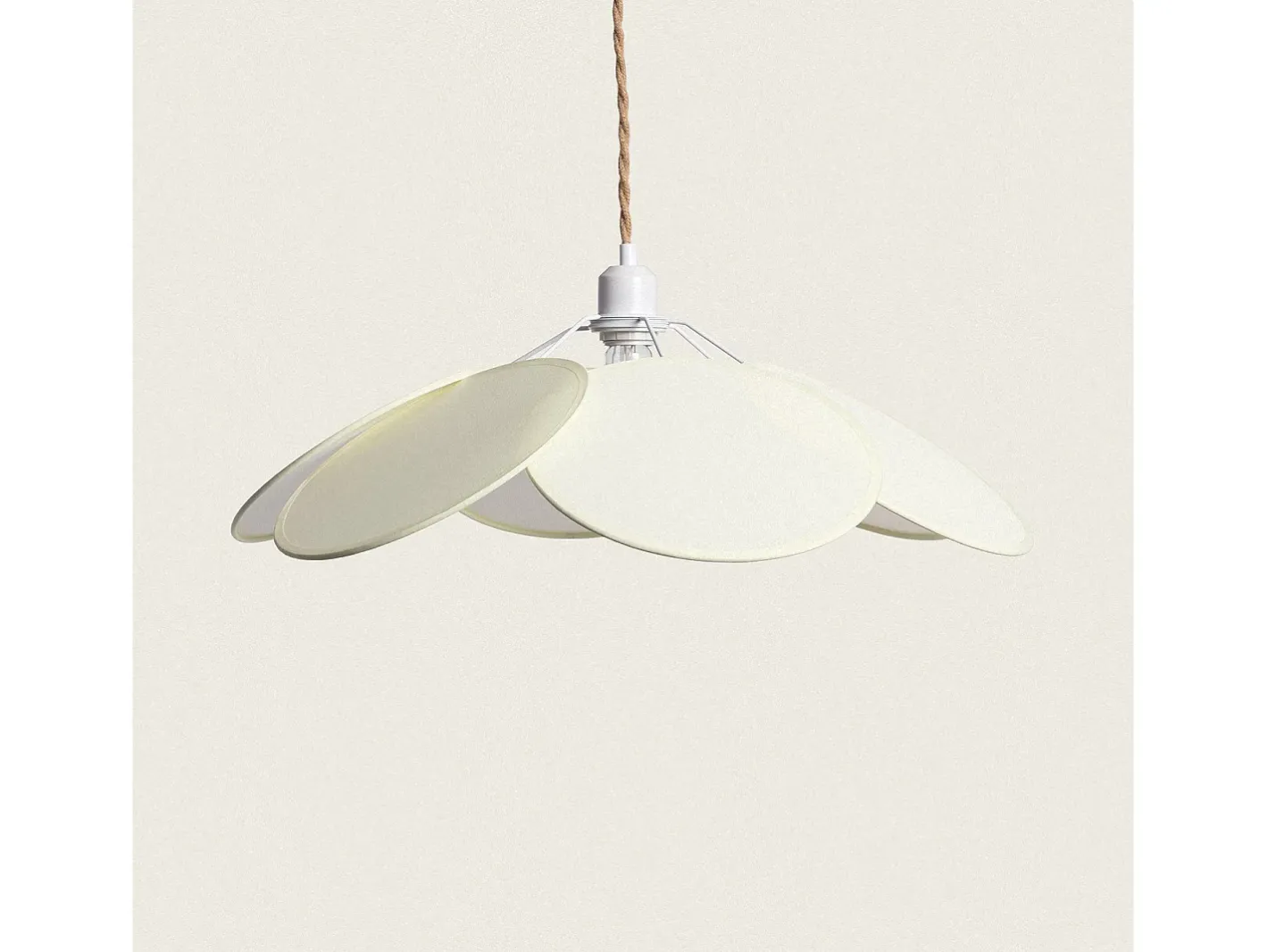 Ledkia Lámpara Colgante Tela Kabuki Crema Multicolor Best