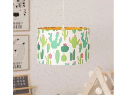 Ledkia Lámpara Suspendida-Lámpara Colgante Tela Kuiva Verde Multicolor
