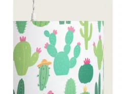 Ledkia Lámpara Suspendida-Lámpara Colgante Tela Kuiva Verde Multicolor