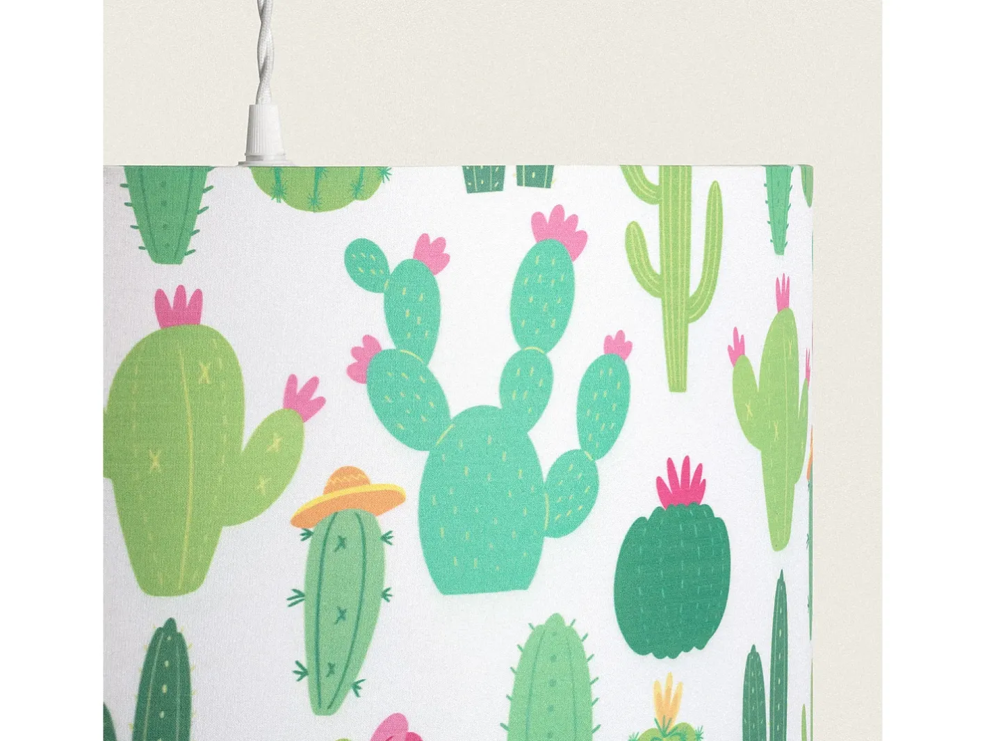 Ledkia Lámpara Suspendida-Lámpara Colgante Tela Kuiva Verde Multicolor