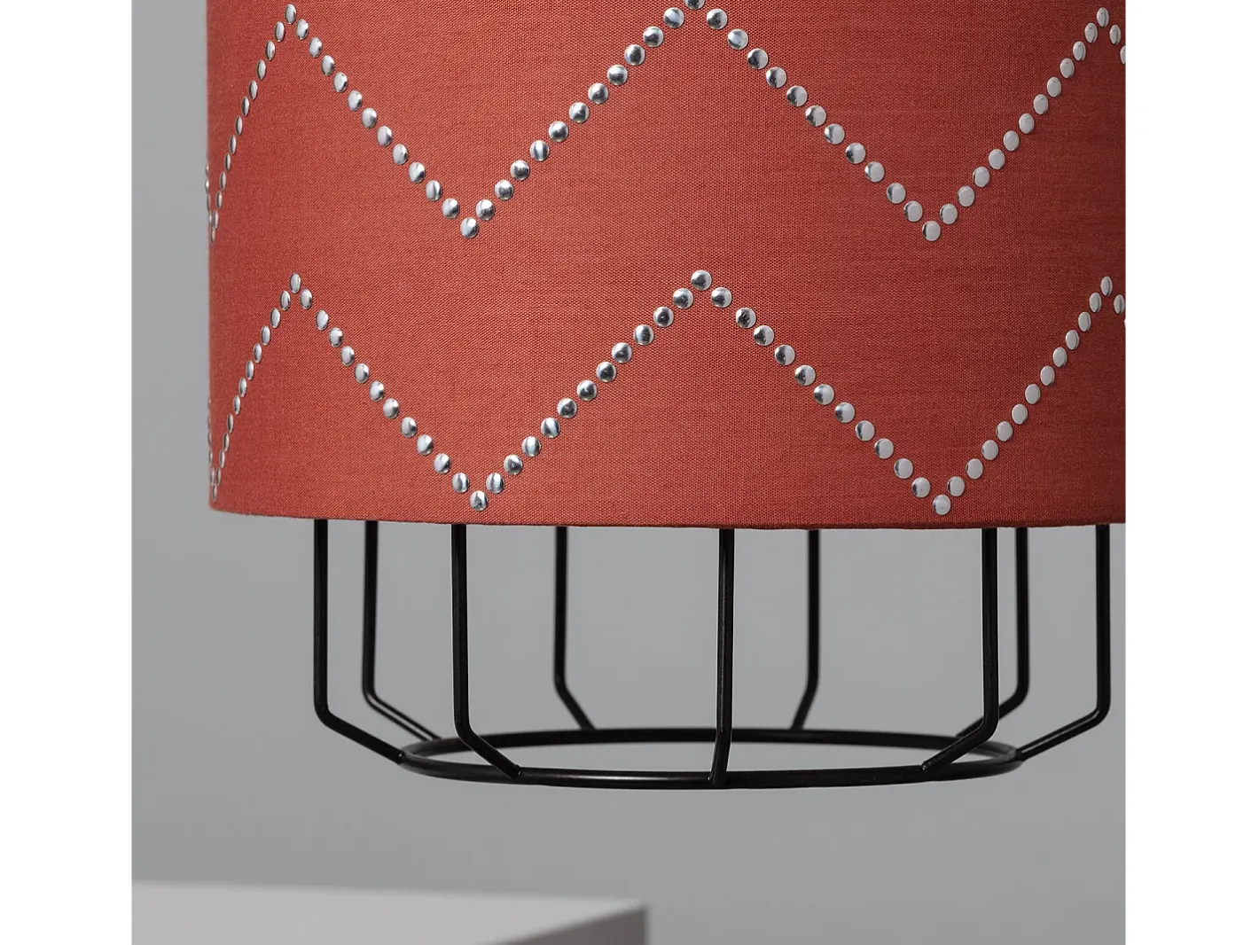 Ledkia Lámpara Suspendida-Lámpara Colgante Tela Pointiza Rojo Ladrillo Multicolor