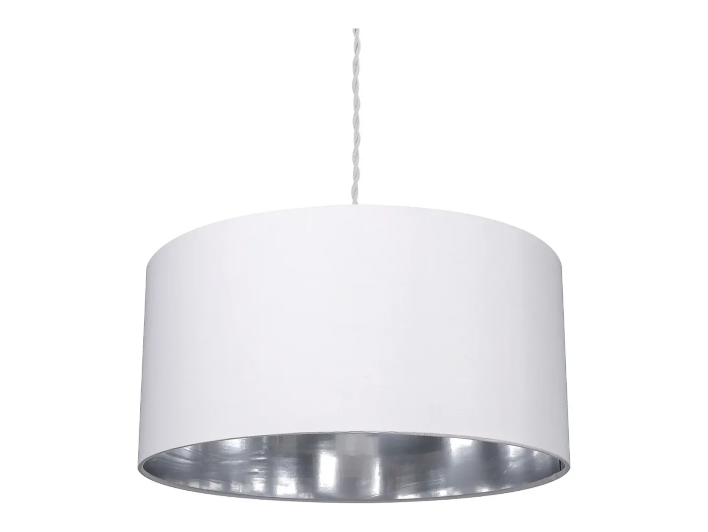 Ledkia Lámpara Colgante Textil Reflect Blanco Multicolor Discount