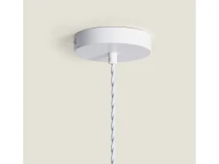 Ledkia Lámpara Colgante Textil Reflect Blanco Multicolor Discount