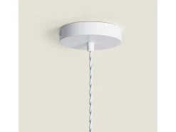 Ledkia Lámpara Colgante Textil Reflect Blanco Multicolor Discount