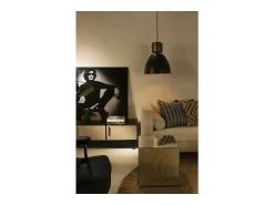 Les Tendances Lámpara colgante Tokke de metal y dorado D 46 x H 54 cm Negro