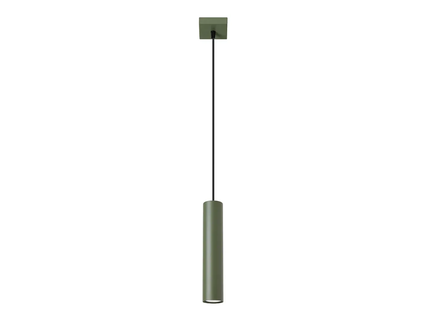 Hot Sollux Lighting Lámpara colgante Toris desván de acero - 1 fuentes luminosas 3000K - L.8 x A.118 cm - oliva Verde