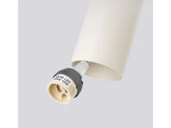 Sollux Lighting Lámpara Suspendida-Lámpara colgante Toris desván de acero - 2 fuentes luminosas 4000K - L.30 x A.105 cm - Beige