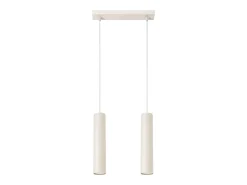 Sollux Lighting Lámpara Suspendida-Lámpara colgante Toris desván de acero - 2 fuentes luminosas 4000K - L.30 x A.105 cm - Beige