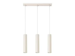 Sollux Lighting Lámpara Suspendida-Lámpara colgante Toris desván de acero - 3 fuentes luminosas 3000K - L.45 x A.98 cm - Beige