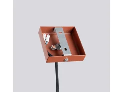 Sollux Lighting Lámpara Suspendida-Lámpara colgante Toris desván de acero - 1 fuentes luminosas 3000K - L.8 x A.118 cm - ocre Rojo