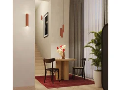 Sollux Lighting Lámpara Suspendida-Lámpara colgante Toris desván de acero - 1 fuentes luminosas 3000K - L.8 x A.118 cm - ocre Rojo